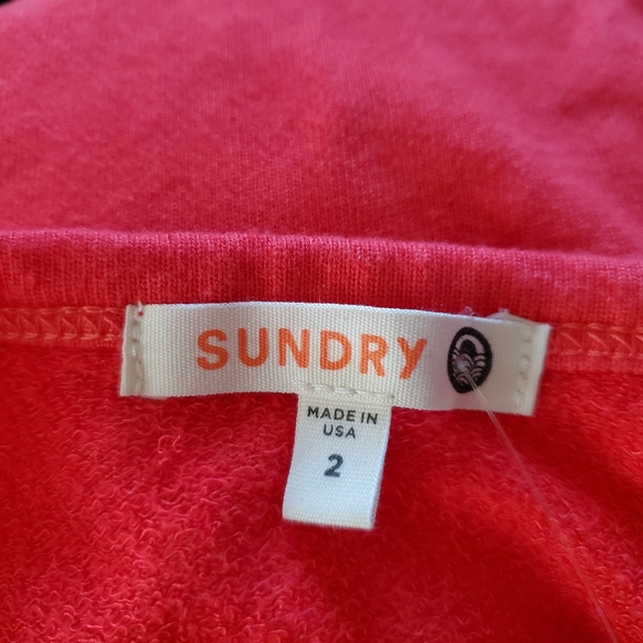 NWOT Sundry Stars Pullover Sweatshirt Size 2 = M - Picture 3 of 6
